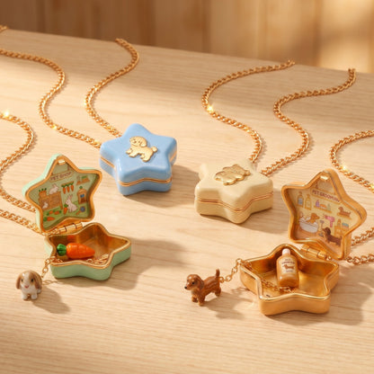 Tiny Pet Shop Star Locket Necklace