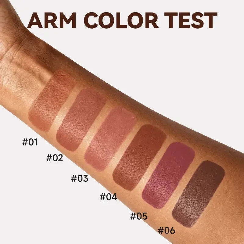 Long-lasting Matte Brown Lipstick - 6 Set