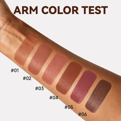 Long-lasting Matte Brown Lipstick - 6 Set