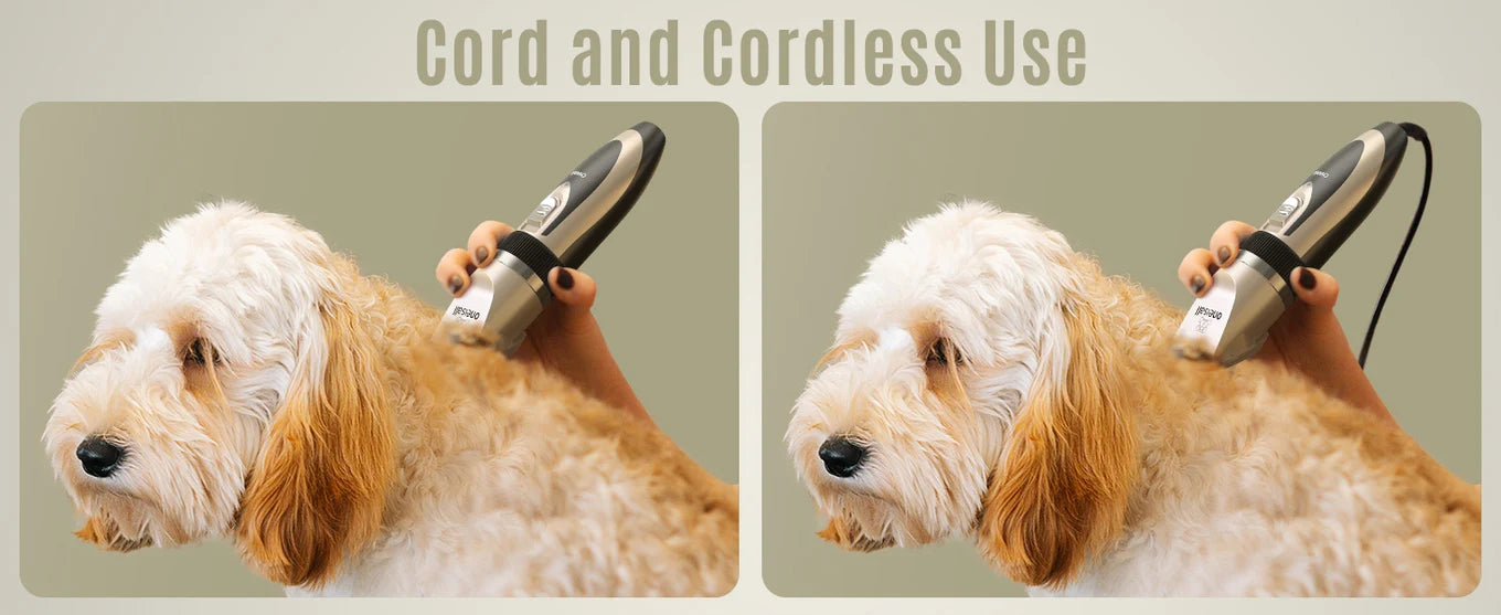 Corded and cordless grooming clipper usage