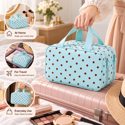 Polka Dot Makeup Organizer Bag