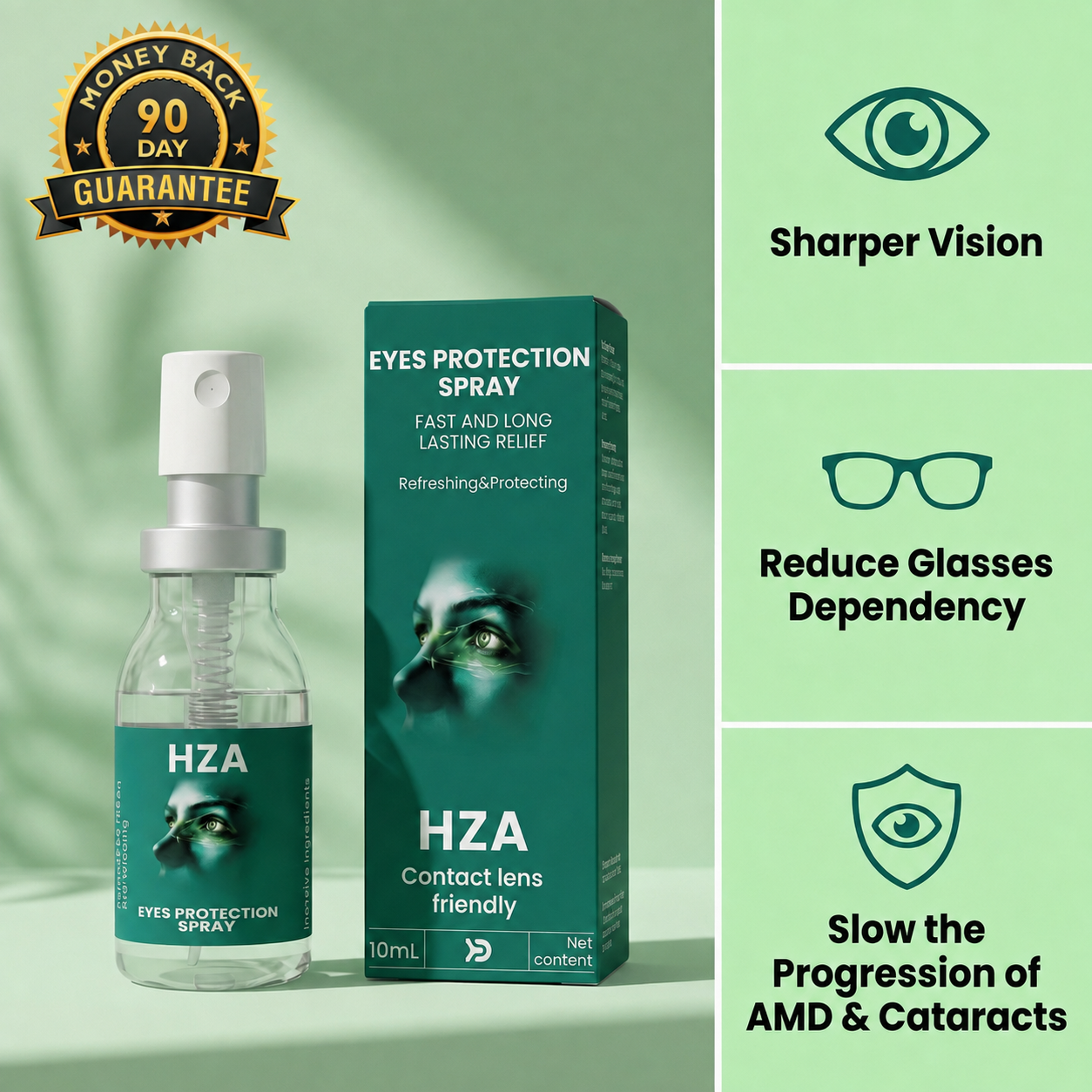 👁️ HZA™ Lutein Eye Spray | Refresh Tired, Screen-Stressed Eyes