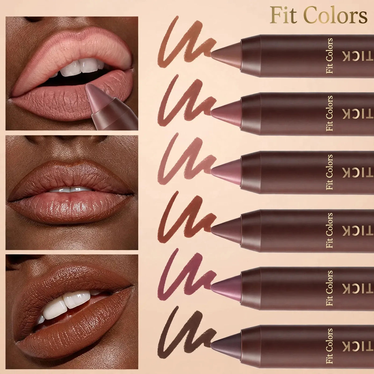 Long-lasting Matte Brown Lipstick - 6 Set