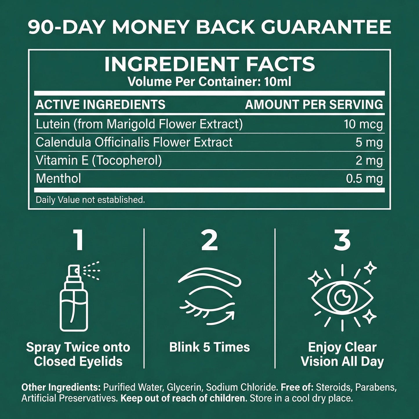 👁️ HZA™ Lutein Eye Spray | Refresh Tired, Screen-Stressed Eyes