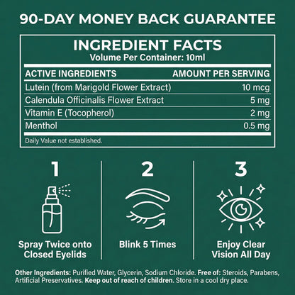 👁️ HZA™ Lutein Eye Spray | Refresh Tired, Screen-Stressed Eyes