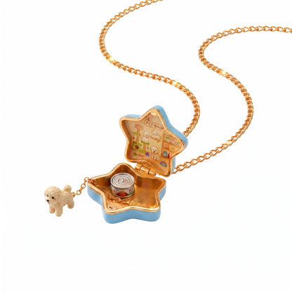 Tiny Pet Shop Star Locket Necklace