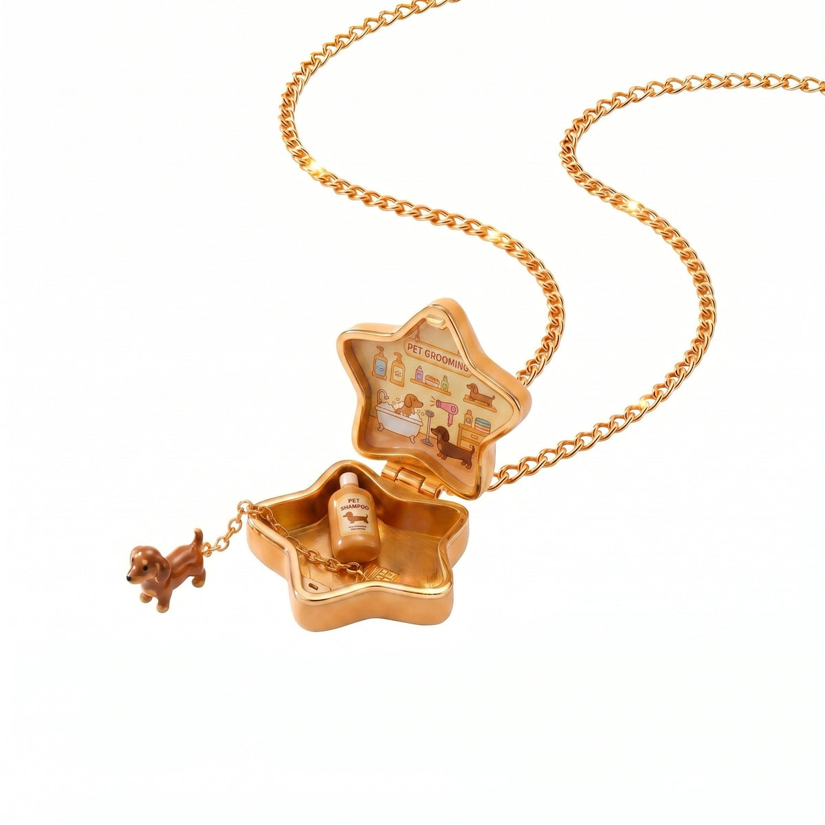 Tiny Pet Shop Star Locket Necklace