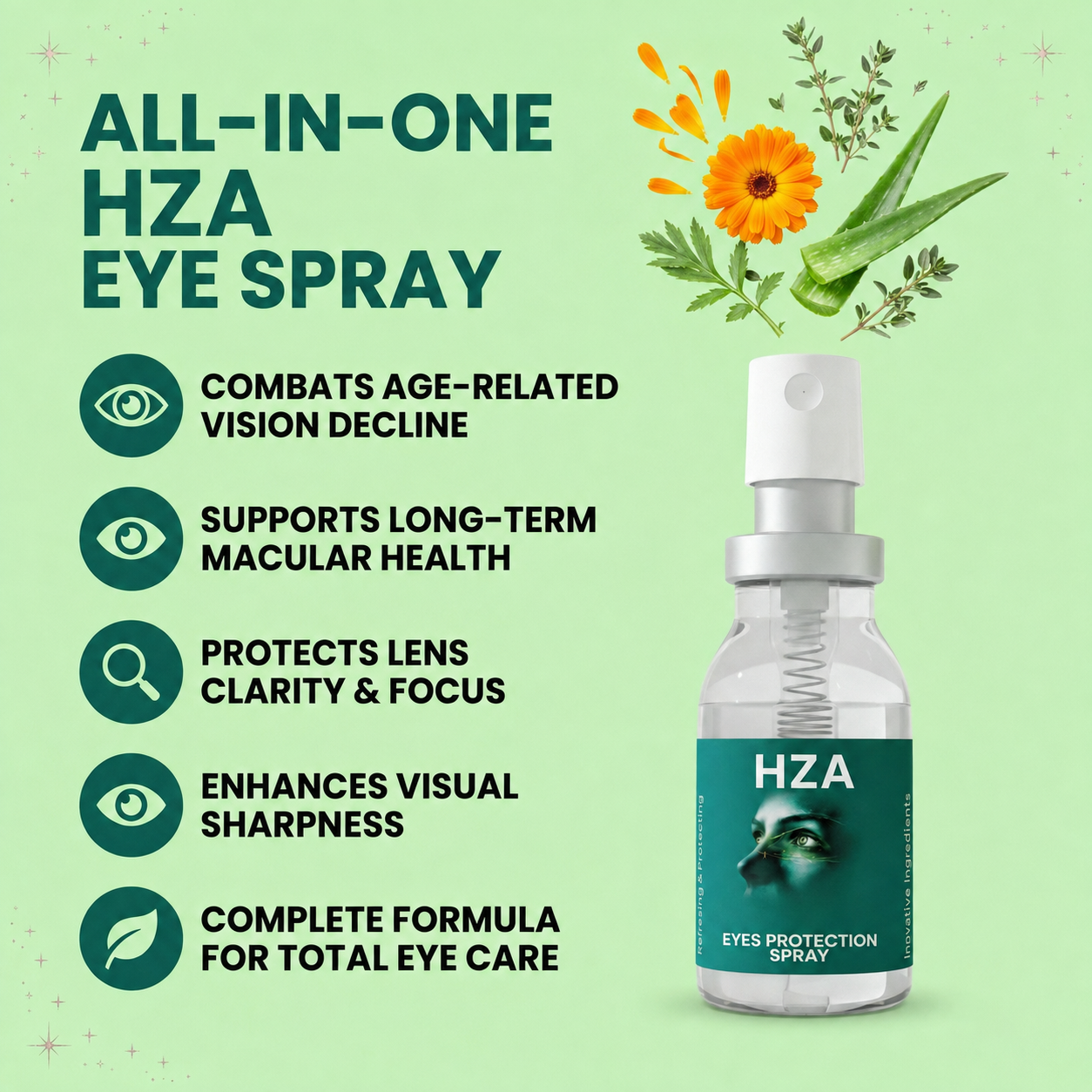 👁️ HZA™ Lutein Eye Spray | Refresh Tired, Screen-Stressed Eyes