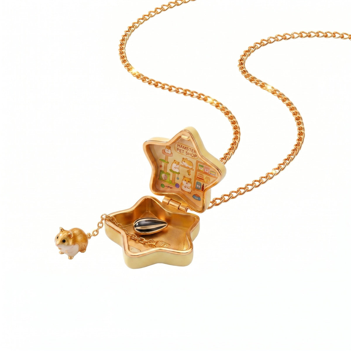 Tiny Pet Shop Star Locket Necklace