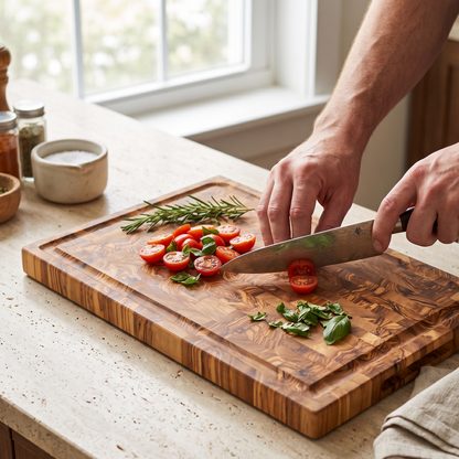 End Grain Cutting Board (Olive Wood)