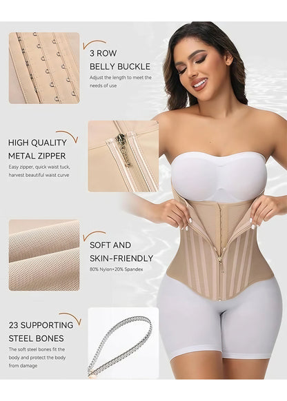 High Compression Curved Boned Waist Trainer