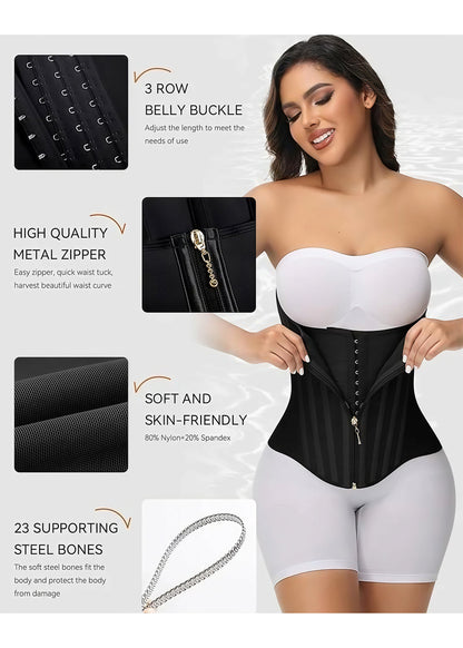 High Compression Curved Boned Waist Trainer