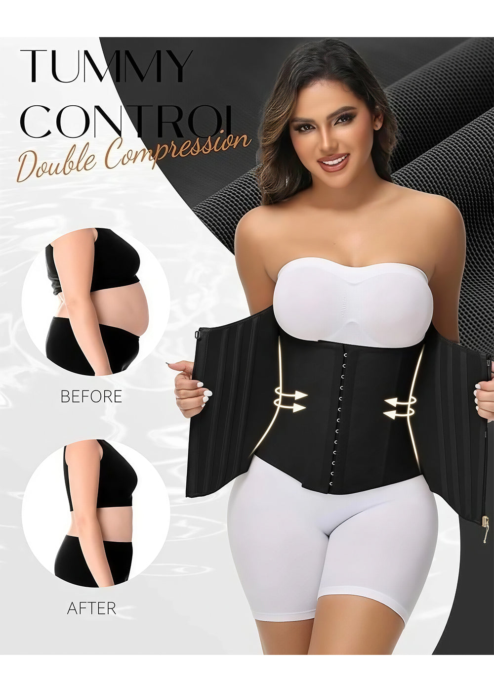 High Compression Curved Boned Waist Trainer